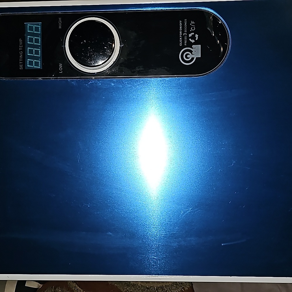 Eemax TANKLESS hot water heater in blue